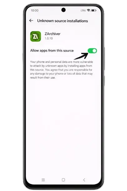 Allow Zarchiver to keep access to file