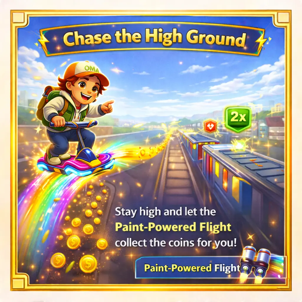 Subway Surfers stay high strategy train roof gameplay tip