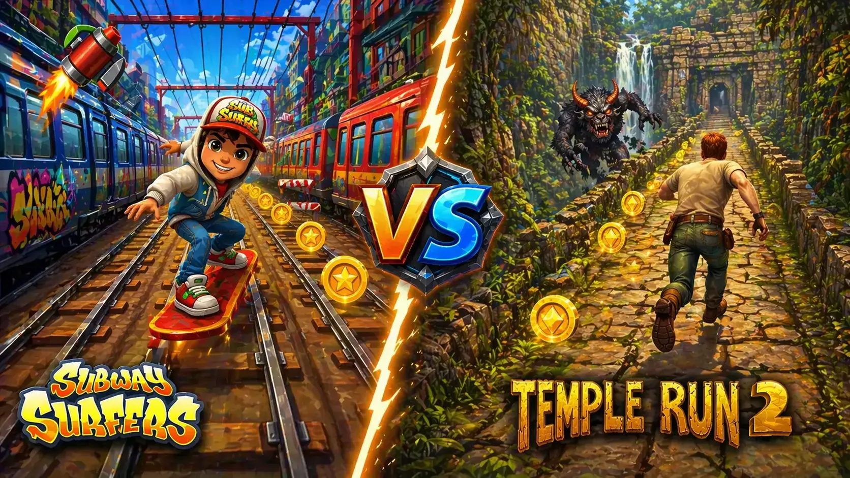 Subway Surfers vs Temple Run 2 2 Subway Surfers vs Temple Run 2