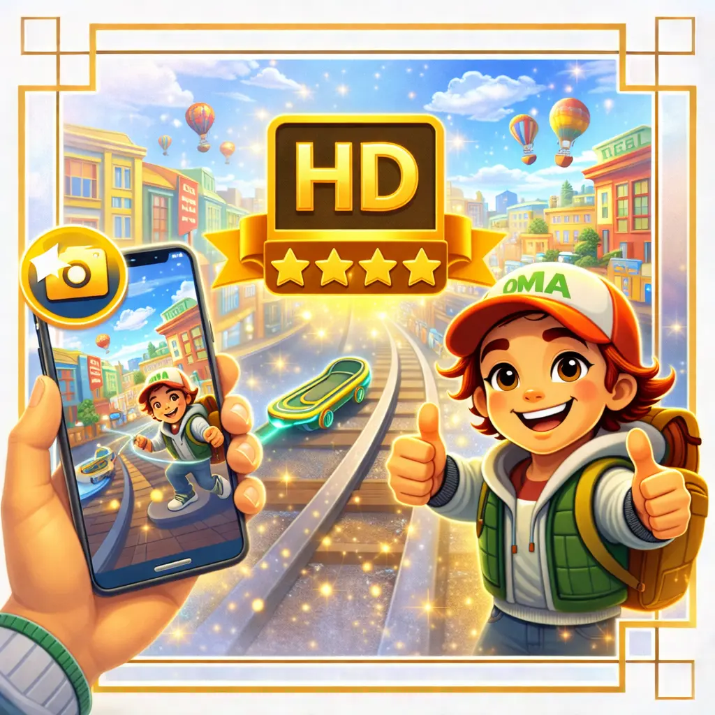Subway Surfers mod APK HD graphics smooth visuals colorful city gameplay